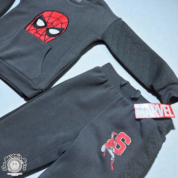 Marvel Spider Man Boys 2PC Grey Sweatshirt Jogger Sweatpants Set NWT (Size 6) - Picture 2 of 6